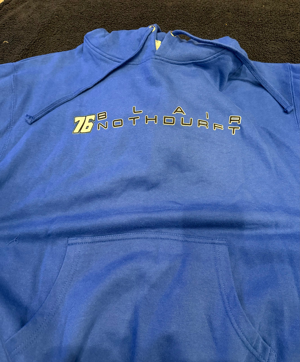 Blue Hooded Sweatshirt