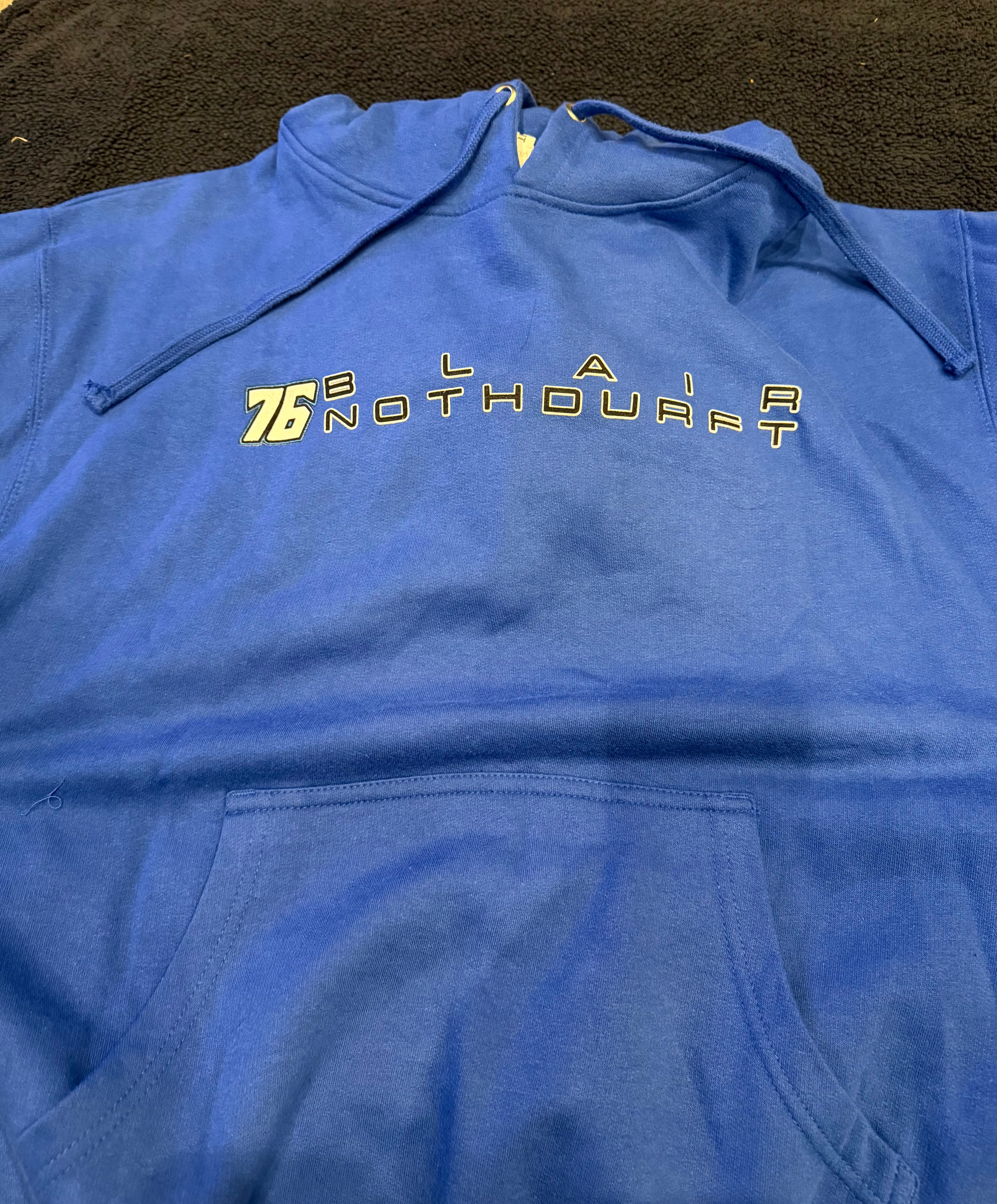 Blue Hooded Sweatshirt