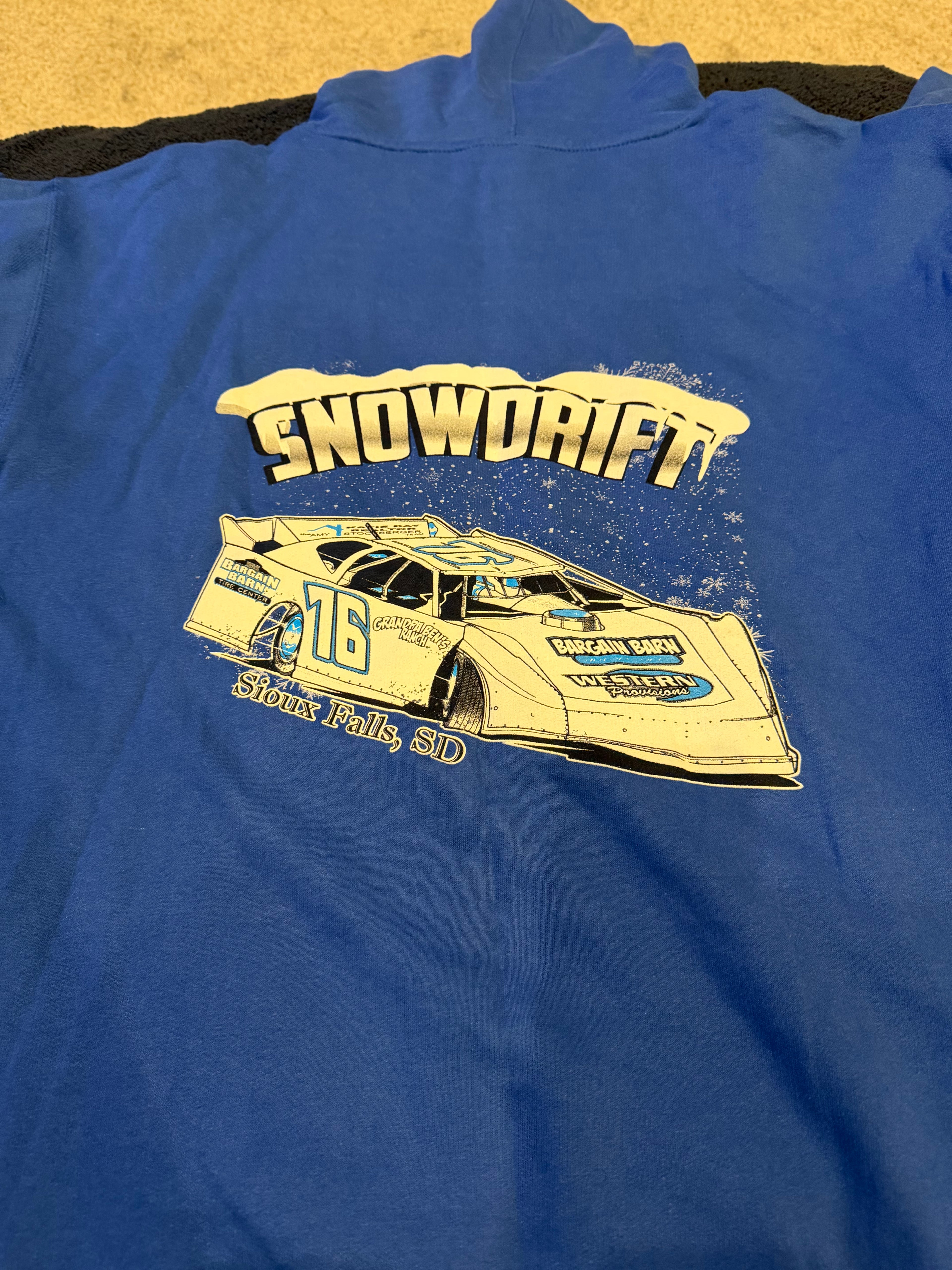 Blue Hooded Sweatshirt